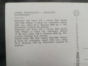 Pohlednice HOBBY, TATRA, motocykly ČZ, poptávám tuto - 9