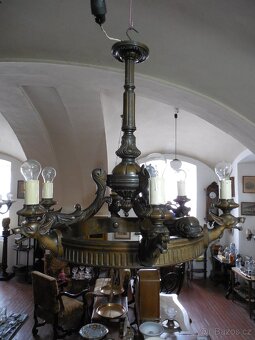Starožitný lustr draci - 9