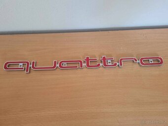 Veľký nápis QUATTRO pre AUDI chrom, čierne, červene. - 9