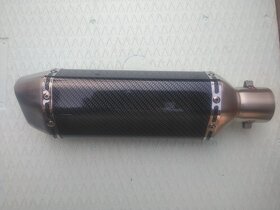 Výfuk carbon - leštěná ocel na moto, skůtr, ATV - 9