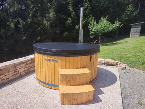 Koupací sud s hydromasáží, aeromasáží (externí kamna)) - 9