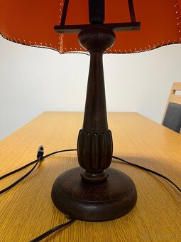 Krásná prvorepubliková stolní lampa svítilna - čti popis - 9