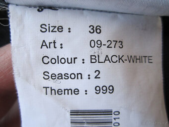 Černo bílý kabát zn. Amisu, S/M, výborný stav, vlna - 9
