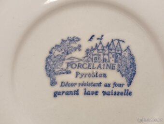 STARÝ PYROBLAN PORCELÁNOVÝ TALÍŘ BRITISH PETROLEUM FRANCE - 9
