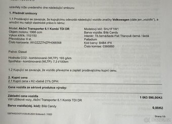 VW Transporter T6.1 long, 9míst,110kw - 9