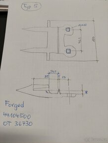 Dvouprsty - náhradní hroty na lišty kombajnů - 9
