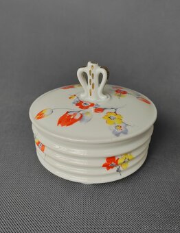 Okouzlující porcelánová bonboniéra/cukřenka Hertel Jacob1930 - 9