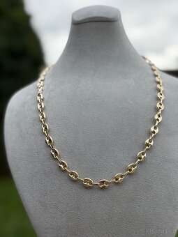 Zlatý řetěz 30.00g - 65cm - 0.8cm KÁVOVÉ ZRNO - GUCCI - 9