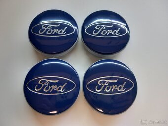 Středové krytky Ford, 54x52mm Modré logo - 9