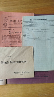 předválečný ceník firmy Bratří Novozámský z roku 1928 - 9