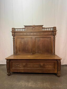 Starožitná dubová lavice (134022) - 9