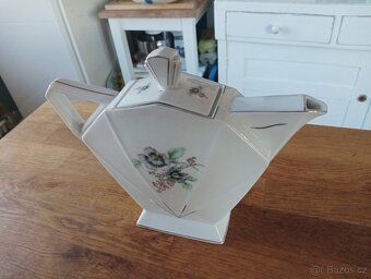 PORCELÁNOVÁ KONVICE VICTORIA - ČESKÉ ART DECO -VÝVOZ FRANCIE - 9