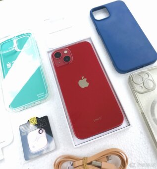 Prodám: KRÁSNÝ 🍏 Apple Iphone 13 128GB RED s příslušenstvím - 9