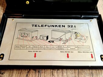 Starožitné rádio Telefunken 32A, (T32A), 1930-1932, Německo - 9