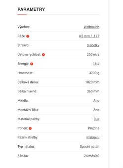 Vzduchovka Weihrauch HW 57 (4,5mm) - nepoužitá - 9