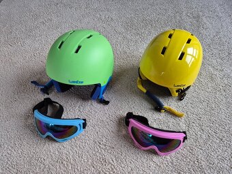 Lyžařský komplet - lyže 130, boty, hůlky, helma, brýle - 9