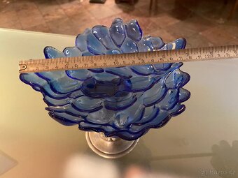 Starožitný Cínový A Skleněný Dekorativní Stůl Z Francie - 9