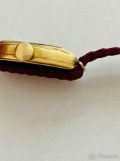 Zlaté 14k hranaté mechanické hodinky Omega - 9