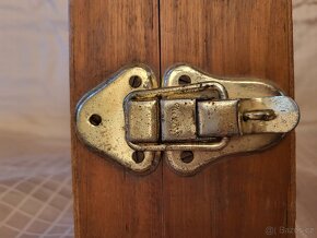 Dvoupatrová příborová sada (mosaz a týkové dřevo) - 9