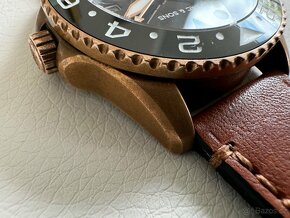 Hodinky MS Olive green GMT Bronze diver - 9