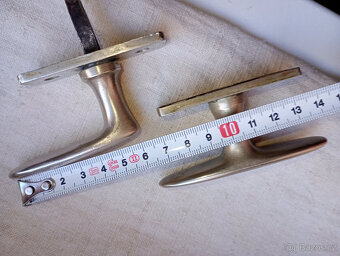 Starožitné kování okna mosaz činžák 1930 - 9