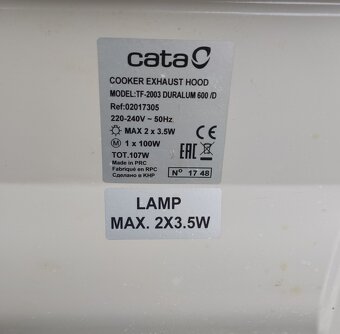 Digestoř vestavná Cata TF2003 DURALUM 600 - 9