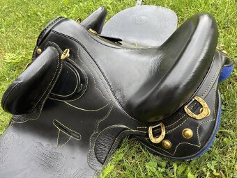 Australské sedlo bez hrušky černé krátké - 9