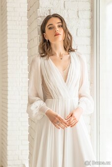 Luxusní nenošené svatební šaty, Marie, velikost (XL-2XL) - 9