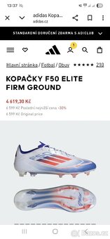 Kopačky Adidas F50 Elite FG, 42, nové - 9