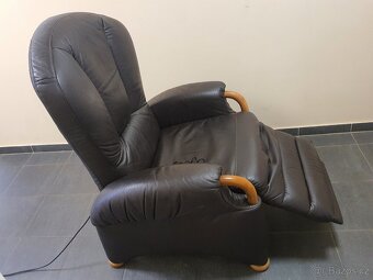 LUXUS relax kůže TV křeslo el.polohování - 9