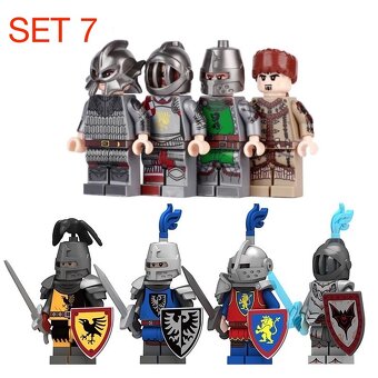 Figúrky Rytieri 1 (8ks) typ lego, nové, nehrané - 9