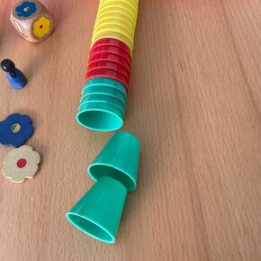 Retro hra- Smolíček pacholíček (dřevěné kytky) - 9