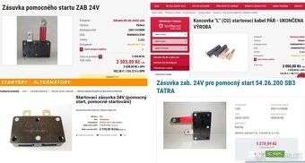 Prodám KOMPLETNÍ nepoužitou zásuvku ,,pomocný start,, 24V - 9