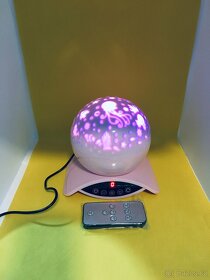 LED hvězdicový projektor – růžový – s časovačem - 9