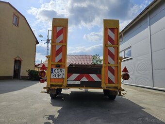 Nízkopodlažní přívěs s nastavitelnou ojí, silná celková hmot - 9