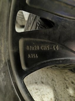 Alu kola Citroen DS 5x108 r20 Originál, zimní pneu 99%mm - 9