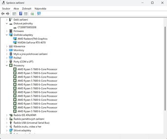 ☑️Herní PC RYZEN 5 7600,RTX 4070,32 GB DDR5,2 TB SSD - 9