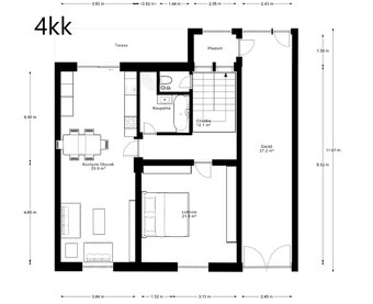Prodej domu, bytu 4kk, 3kk, 2kk (250+120+50m2), klidná ulice - 9