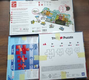 4x dětské puzzle Ravensburger, Hape, Trefl (Tlapková patrola - 9