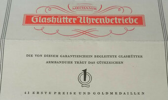 Německé hodinky GUB GLASHÜTTE Q1 A.Lange&Söhne cal.28 + box - 9