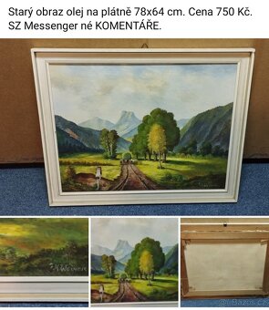 Staré obrazy .Ceny a rozměry viz fota. - 9