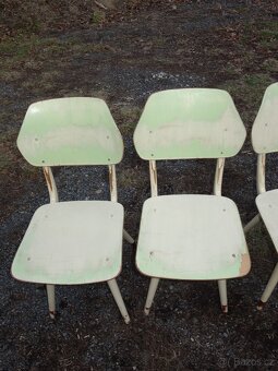 4 staré židle, retro, rok cca 1960 - 9