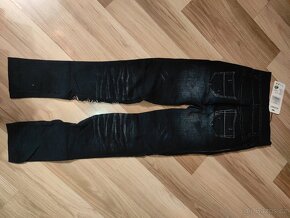 Elastické kalhoty styl otrhané jeans - 9