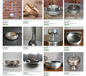 Nórske cínove tanieriky - Eik Tinn pewter Norway - 9