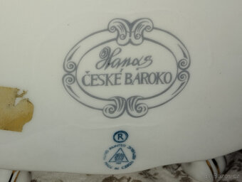 Staré porcelánové hodiny Royal Dux České Baroko,staré hodiny - 9