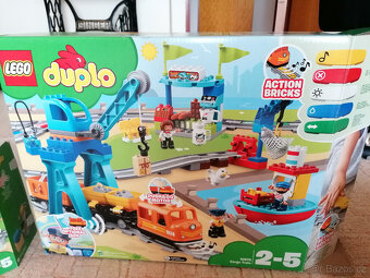 Lego duplo vláček, koleje, bagr, náklaďák, jeřáb.. - 9
