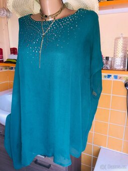 # tunikaXL# spolecenska#halenka #tehotenska# zelena#asymetri - 9