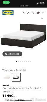 Postel IKEA MALM ÚLOŽNÝ PROSTOR 140x200 bez matrace - 9