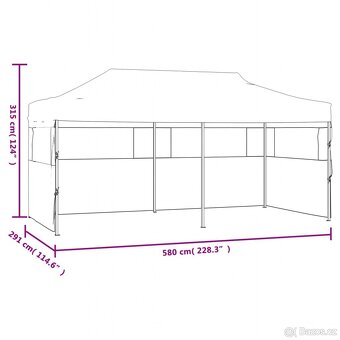 Nový párty stan nůžkový 6x3 m,se 4 bočními stěnami - 9