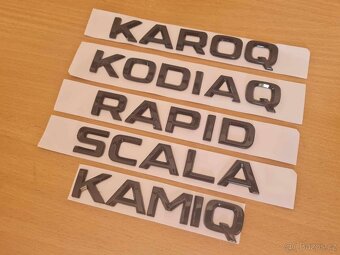 ŠKODA nápisy ČIERNE / CHROMOVE - 9